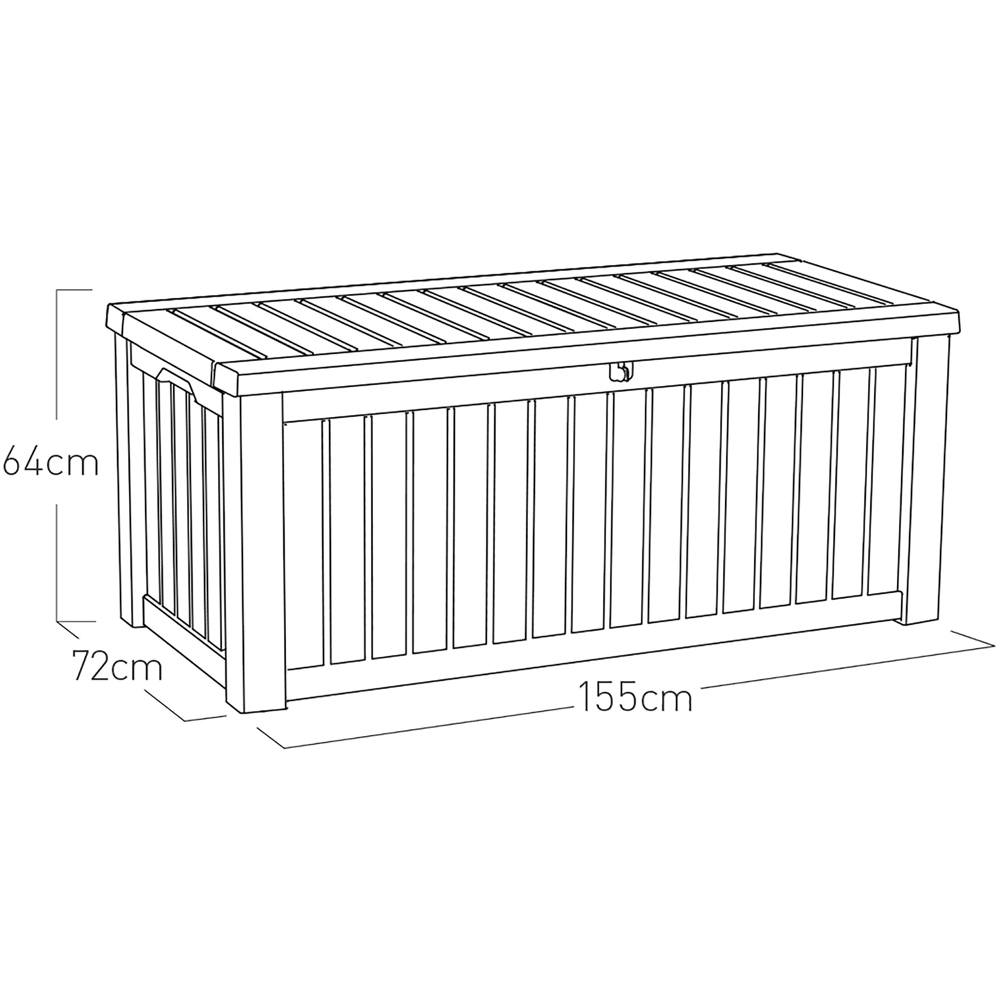 Keter Rockwood XL Grey Outdoor Storage Box 625L Image 7