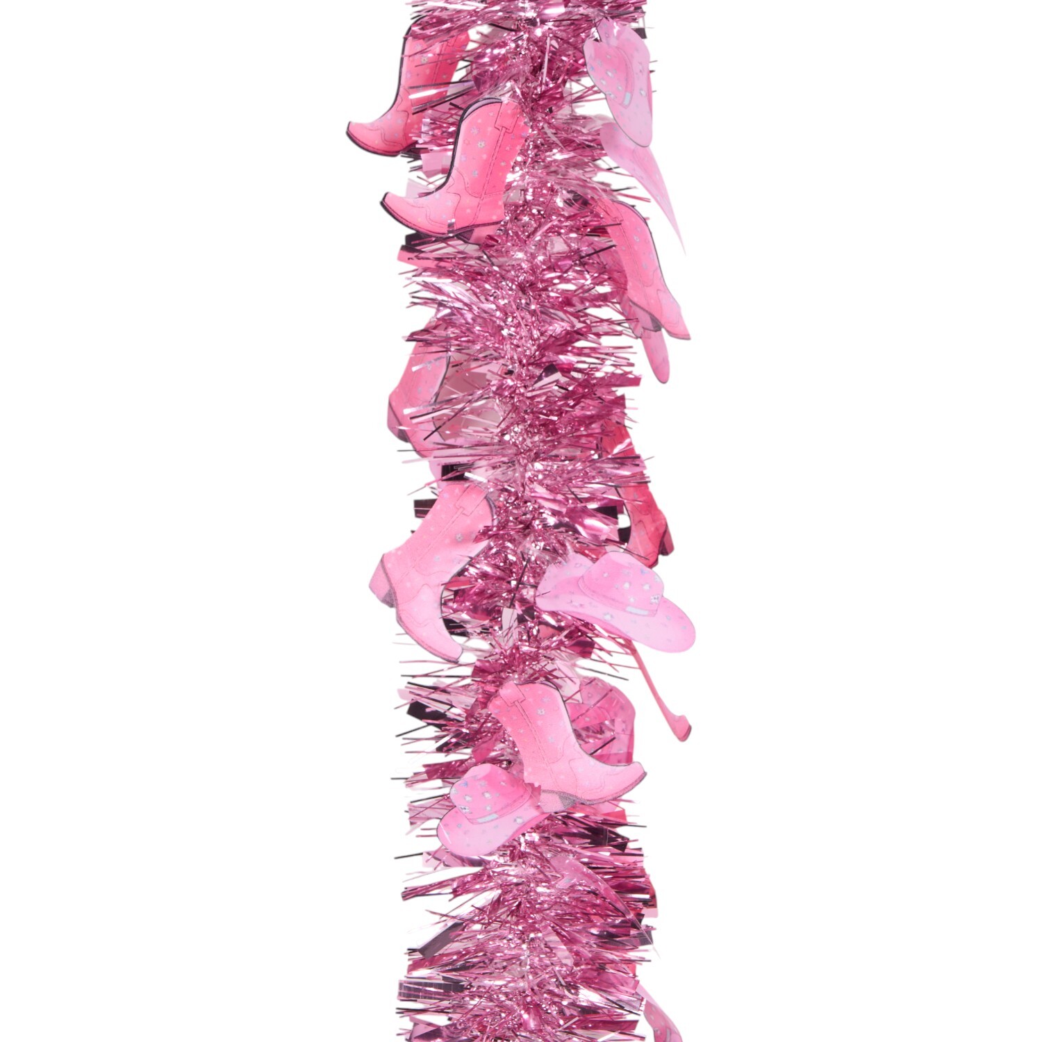Cowgirl Tinsel Garland Pink Image 3