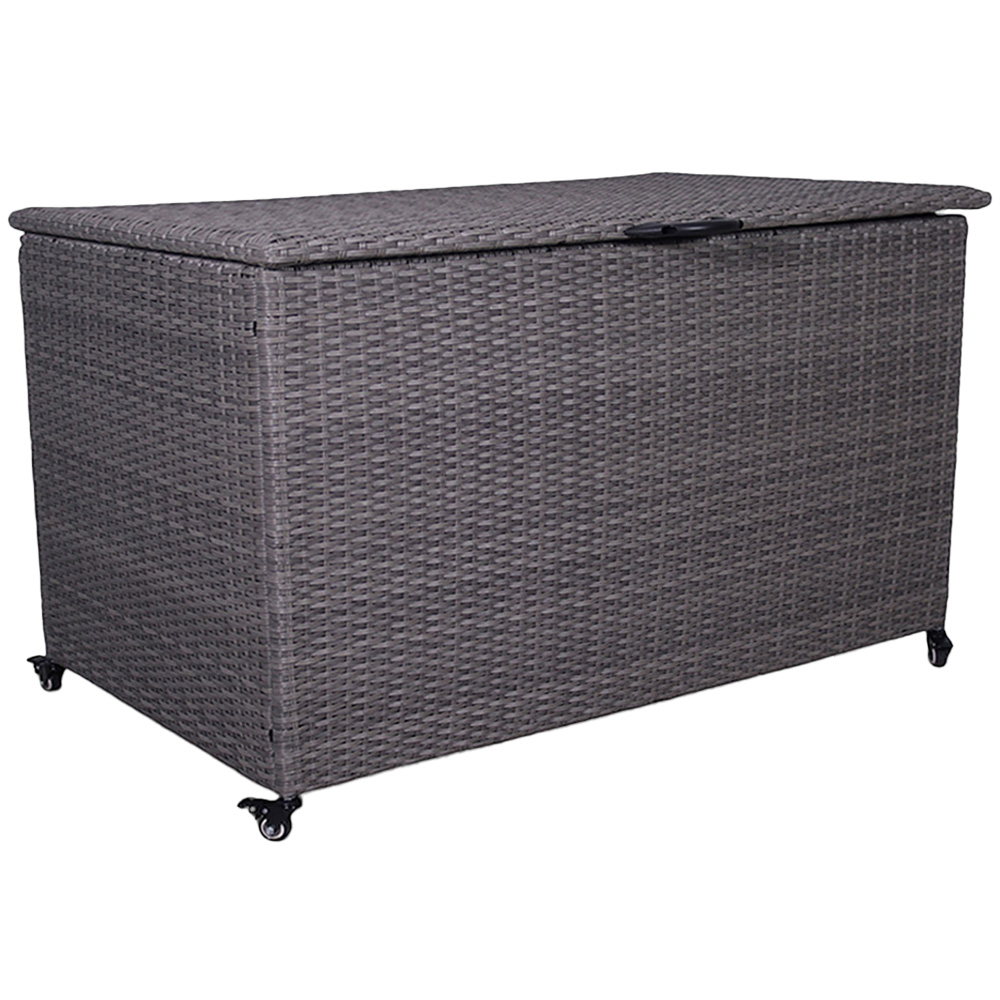 Royalcraft 826L Charcoal Rattan Weave Cushion Storage Box Image 1