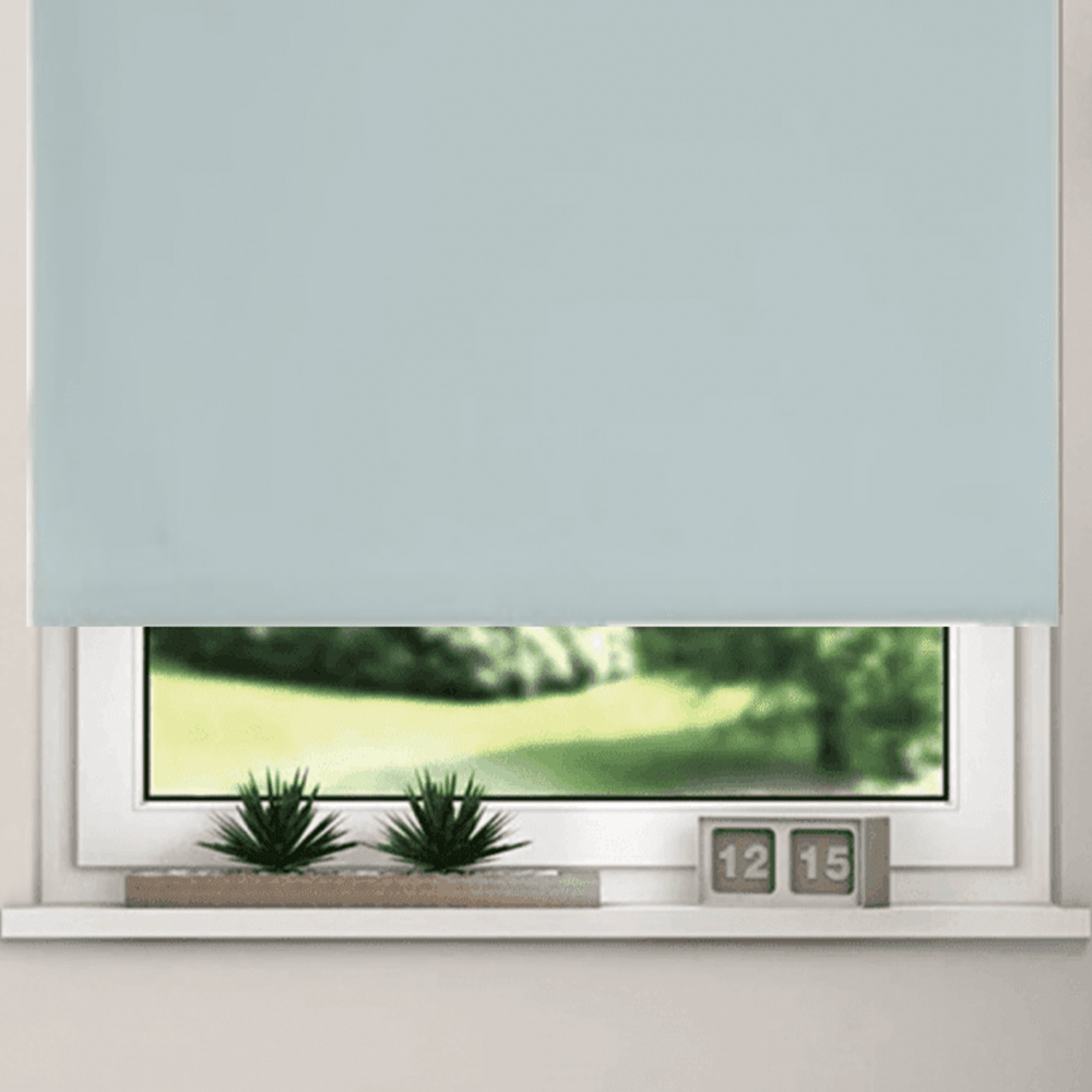 New EdgeBlinds Thermal Blackout Roller Blinds Duck Egg 130cm Image 3