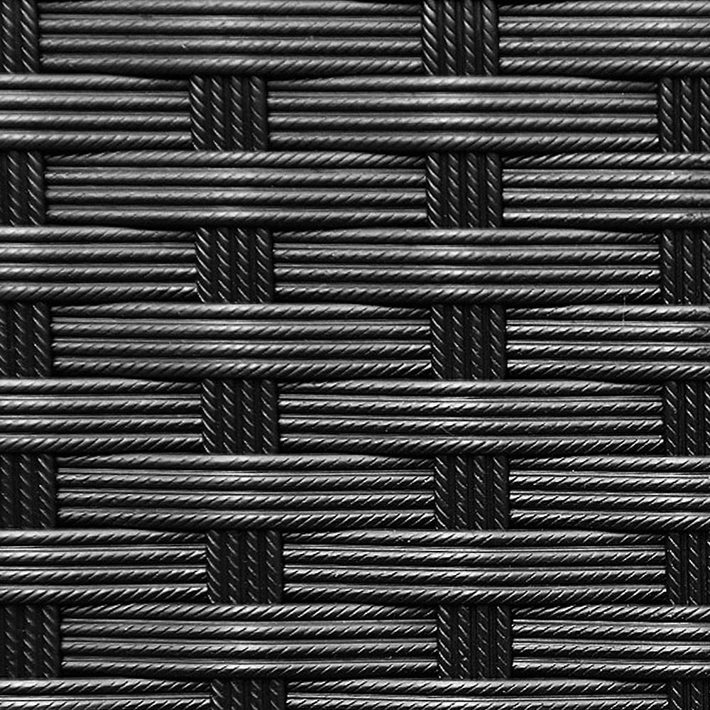 Outsunny 3 Seater Rattan Sofa Black Image 6