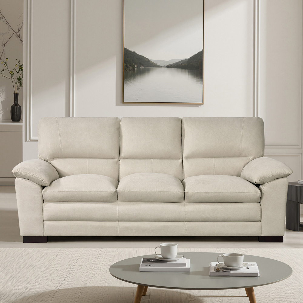 Artemis Home Ramona 3 Seater Oat Fabric Sofa Image 3