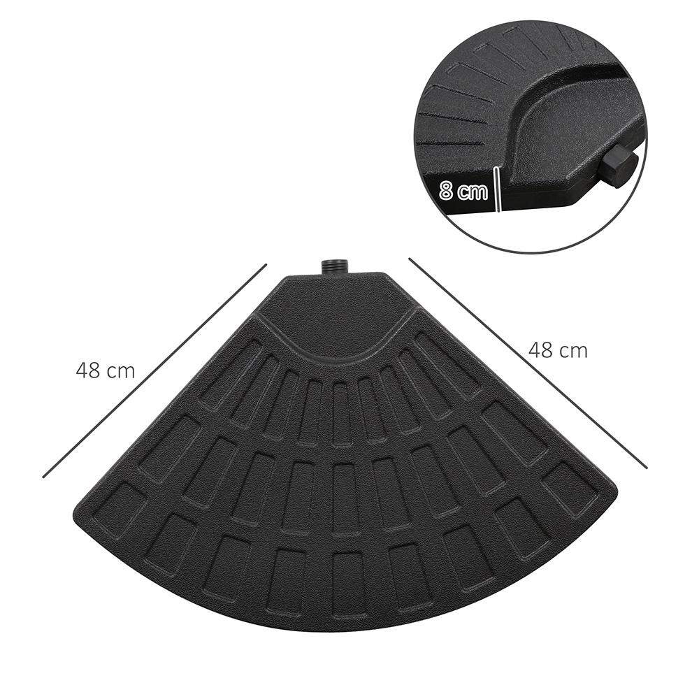 Outsunny 4 PCs Parasol  Base Umbrella Image 6