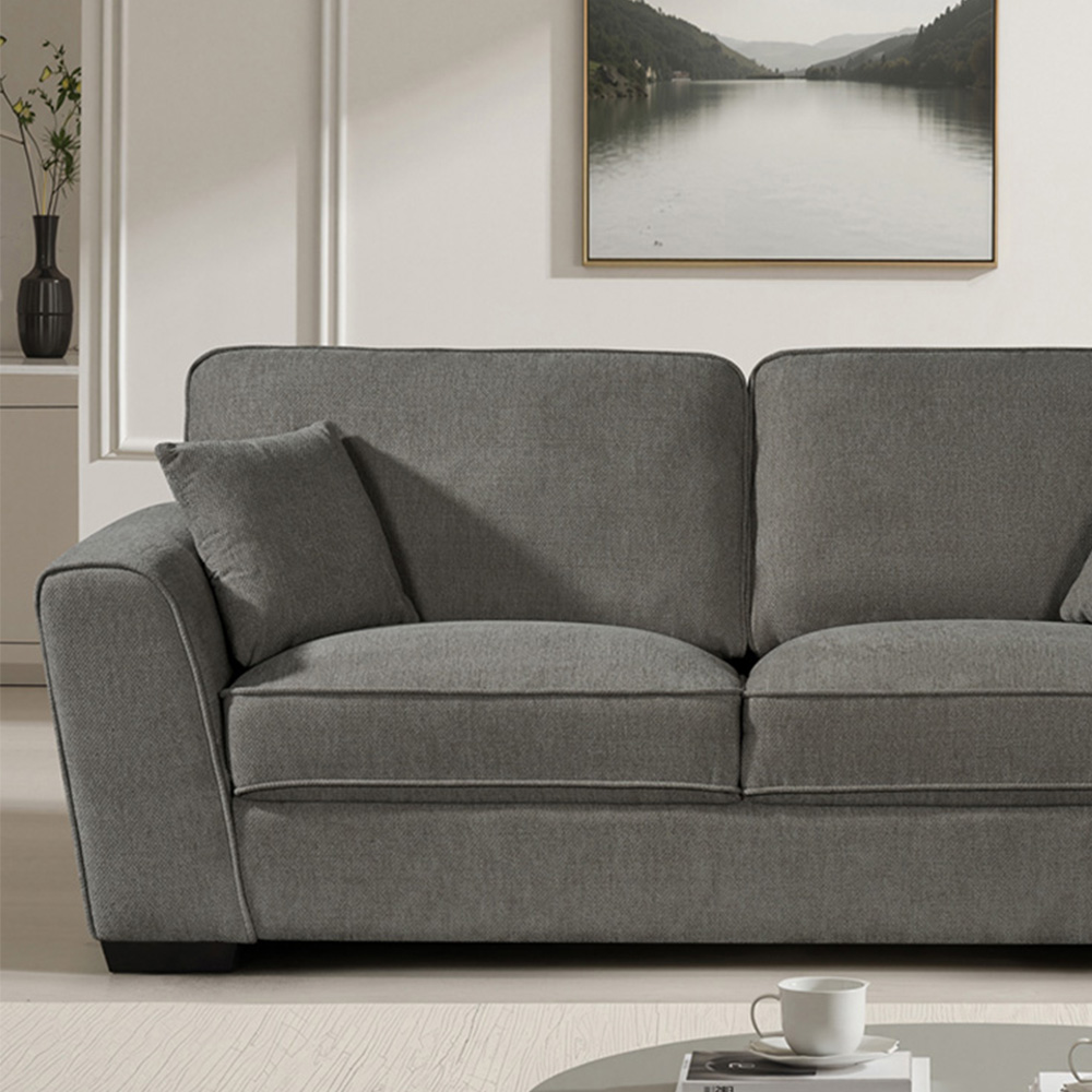 Artemis Home Colman 3 Seater Charcoal Fabric Sofa Image 2