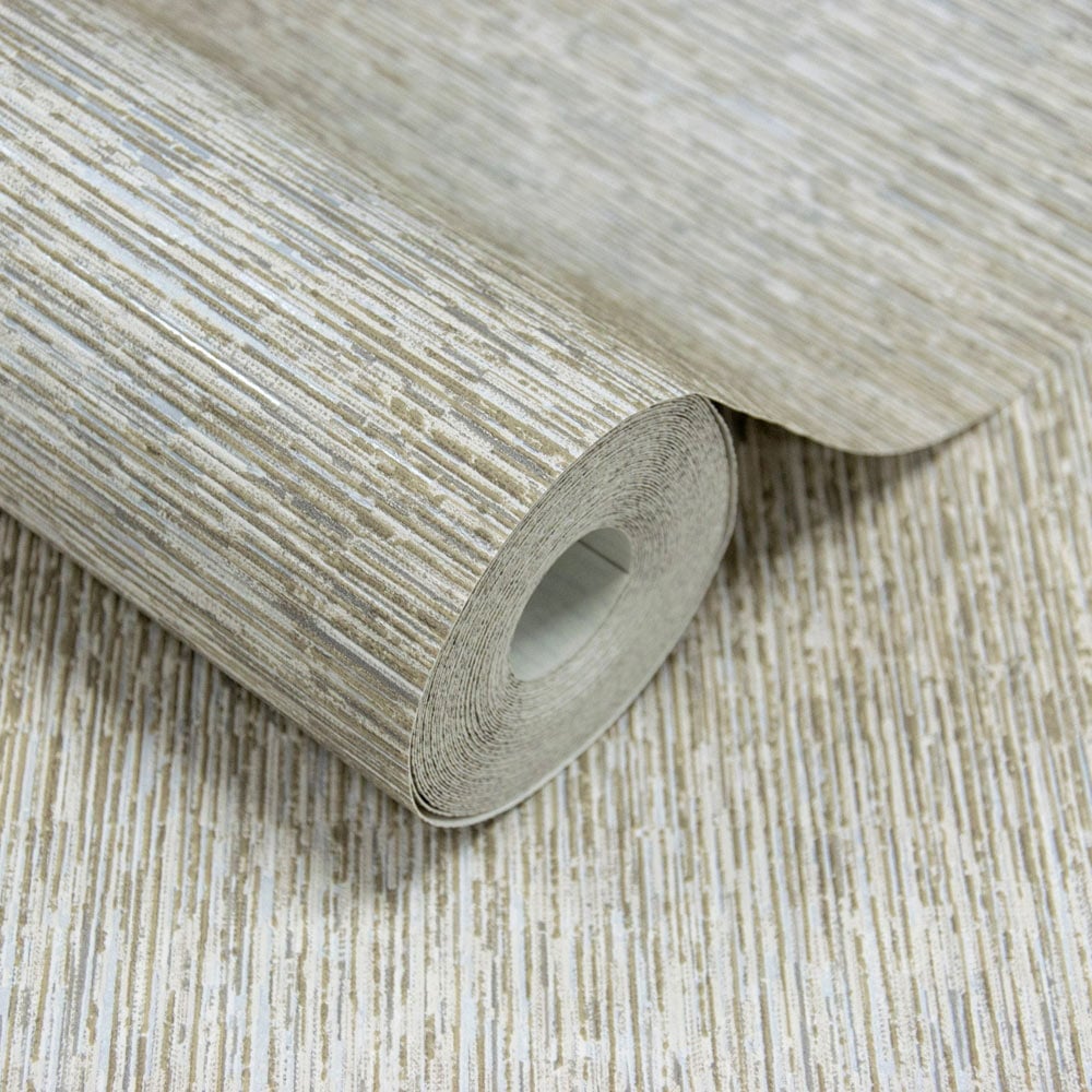 Grandeco Zezi Neutral Beige Blown Textured Vinyl Wallpaper Image 2