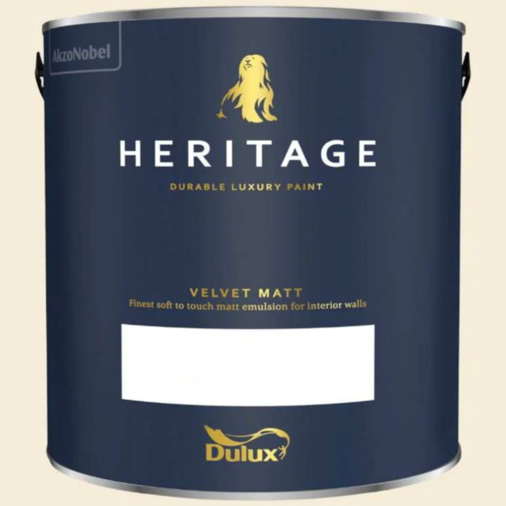 Dulux Heritage Walls and Ceilings Fresh Flour Velvet Matt Emulsion Paint 2.5L Image 2