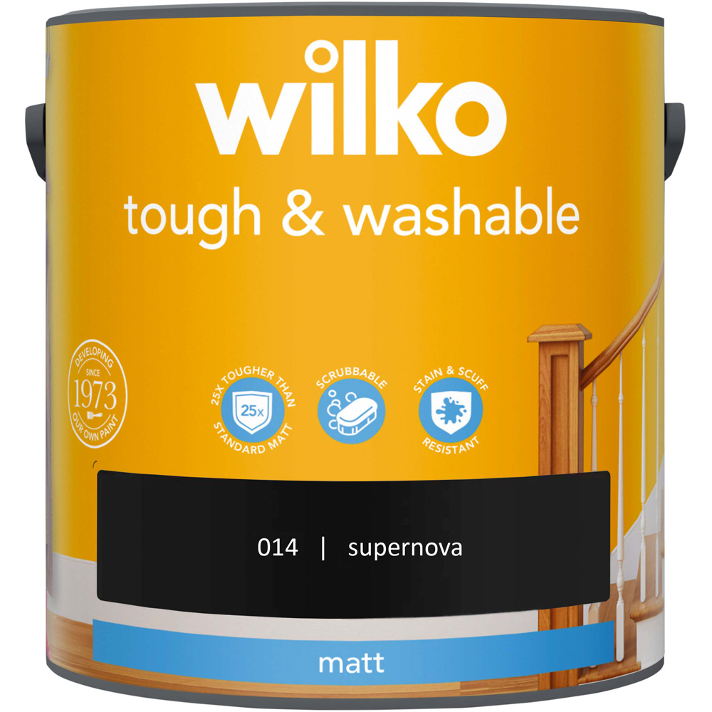 Wilko Tough & Washable Supernova Matt Emulsion Paint 2.5L Image 2