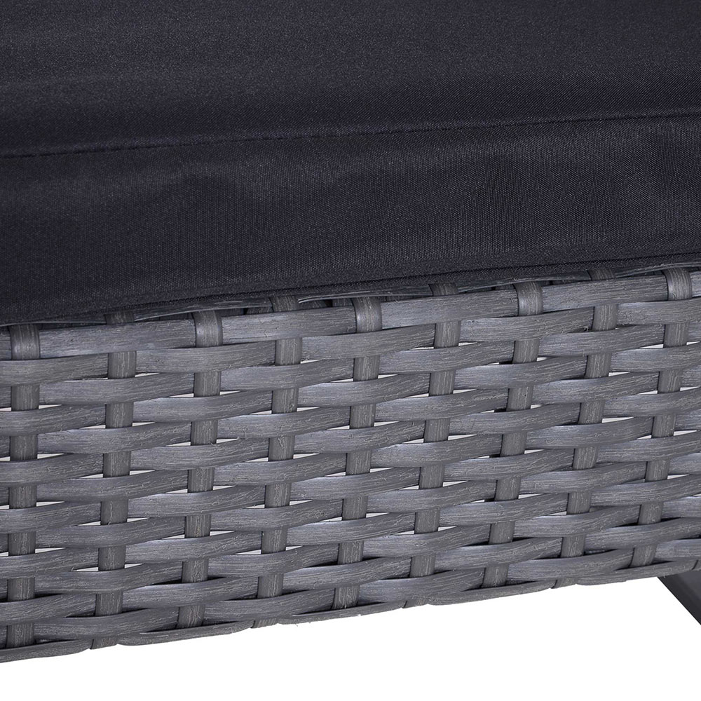 Outsunny Rattan 3 PCs Bistro Set Grey Image 3