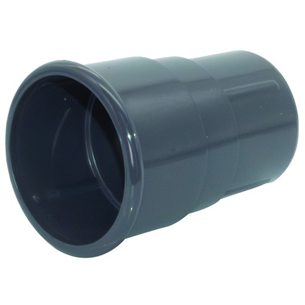 FloPlast Mini Gutter Downpipe Socket Anthracite Grey 50mm Image 4