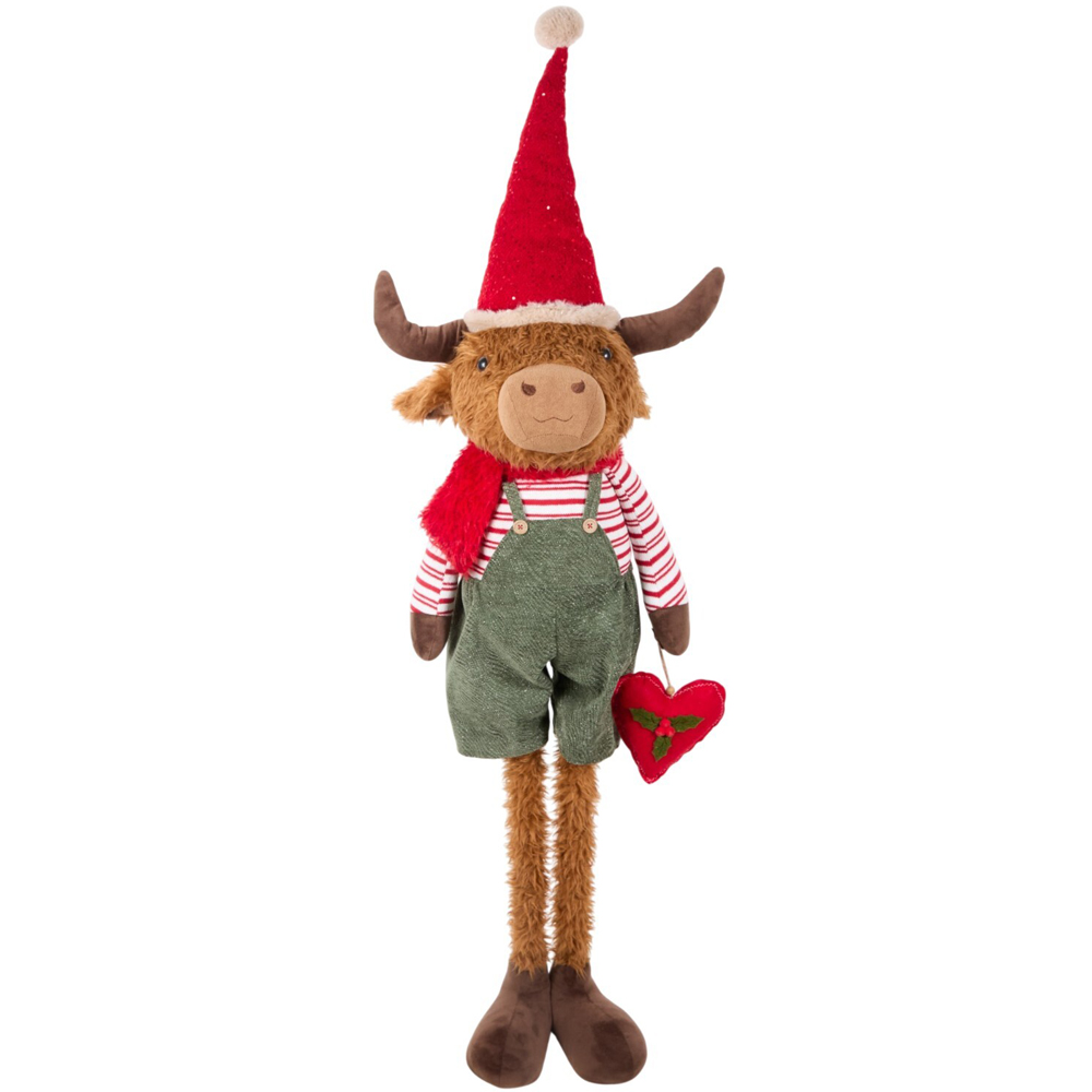 Festive Extendable Highland Cow Decoration Image 4