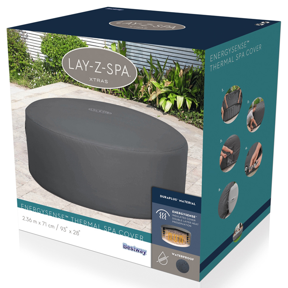 Lay-Z-spa EnergySense UV Resistant Round Hot Tub XXL Thermal Cover 236 x 71cm Image 3