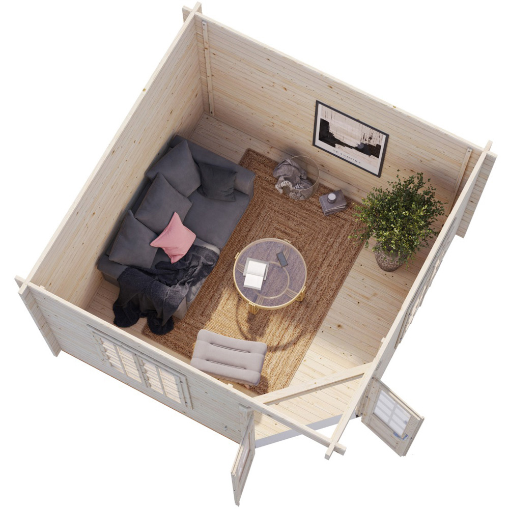 Palmako Melanie 10.8 x 10.8ft Apex Corner Summerhouse with Canopy ...