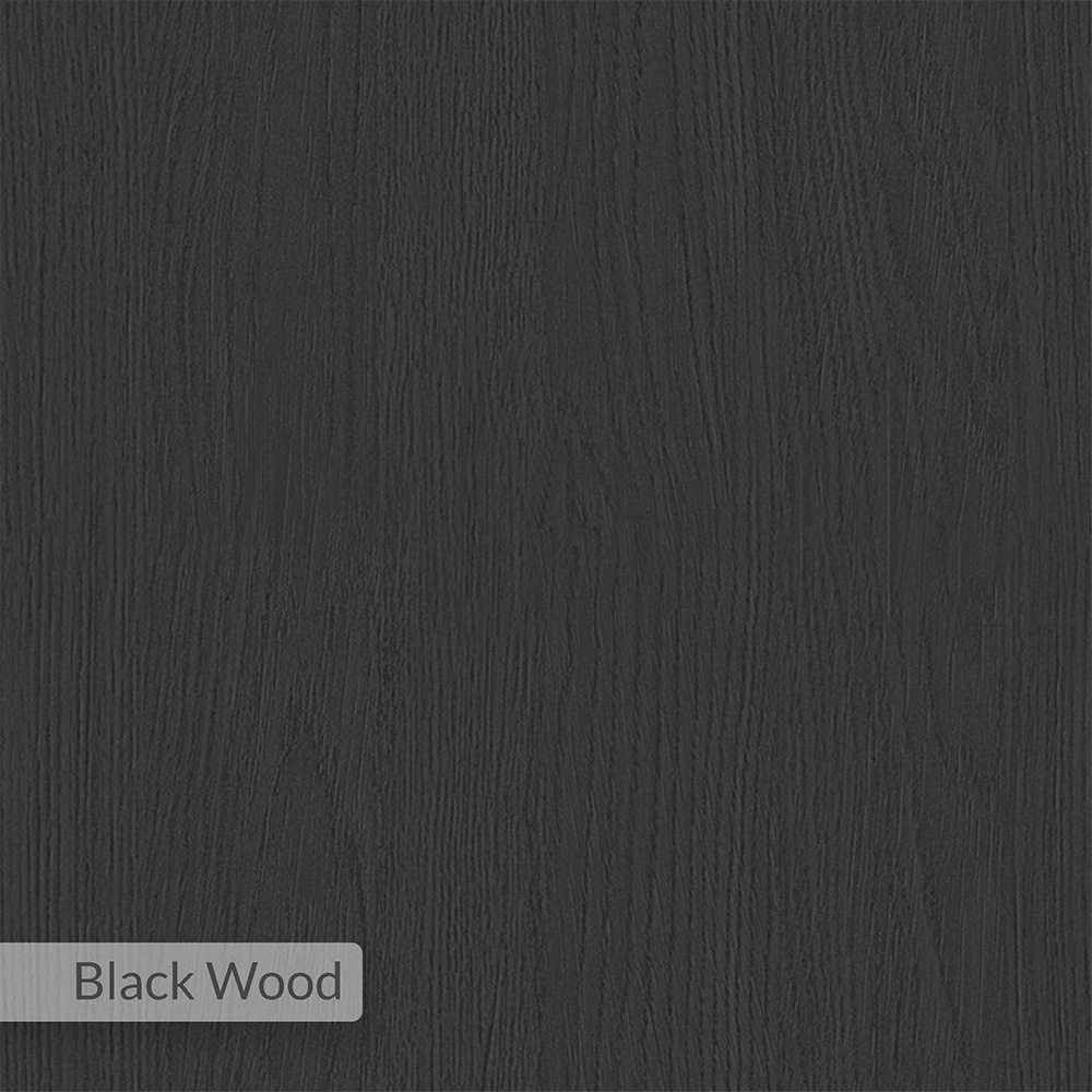 Decortie Thales 2 Shelf Black Wood Modern Corner TV Unit Image 7