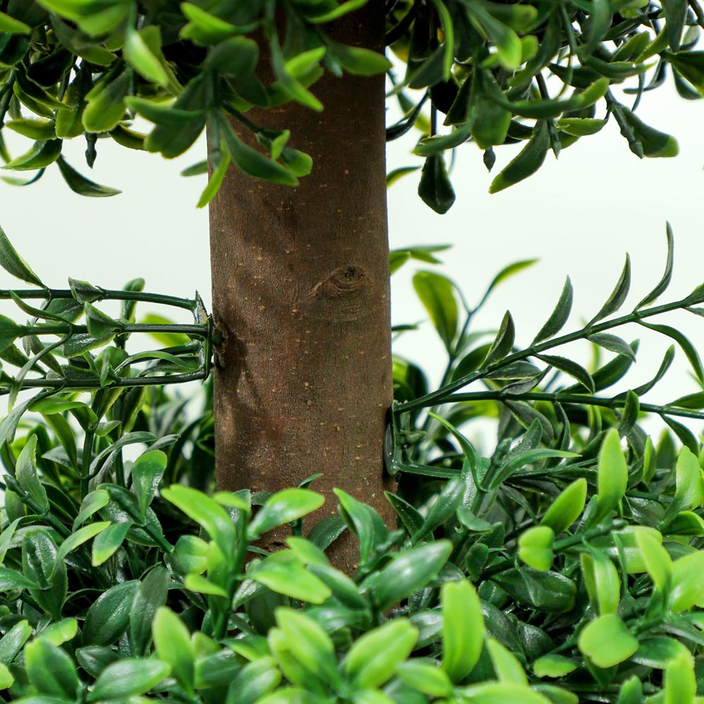 Portland Green Artificial Plants Boxwood Tree in Pot 2 Pack Image 3