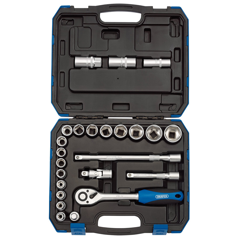Draper 24 Piece Square Drive Metric Socket Set Image 1