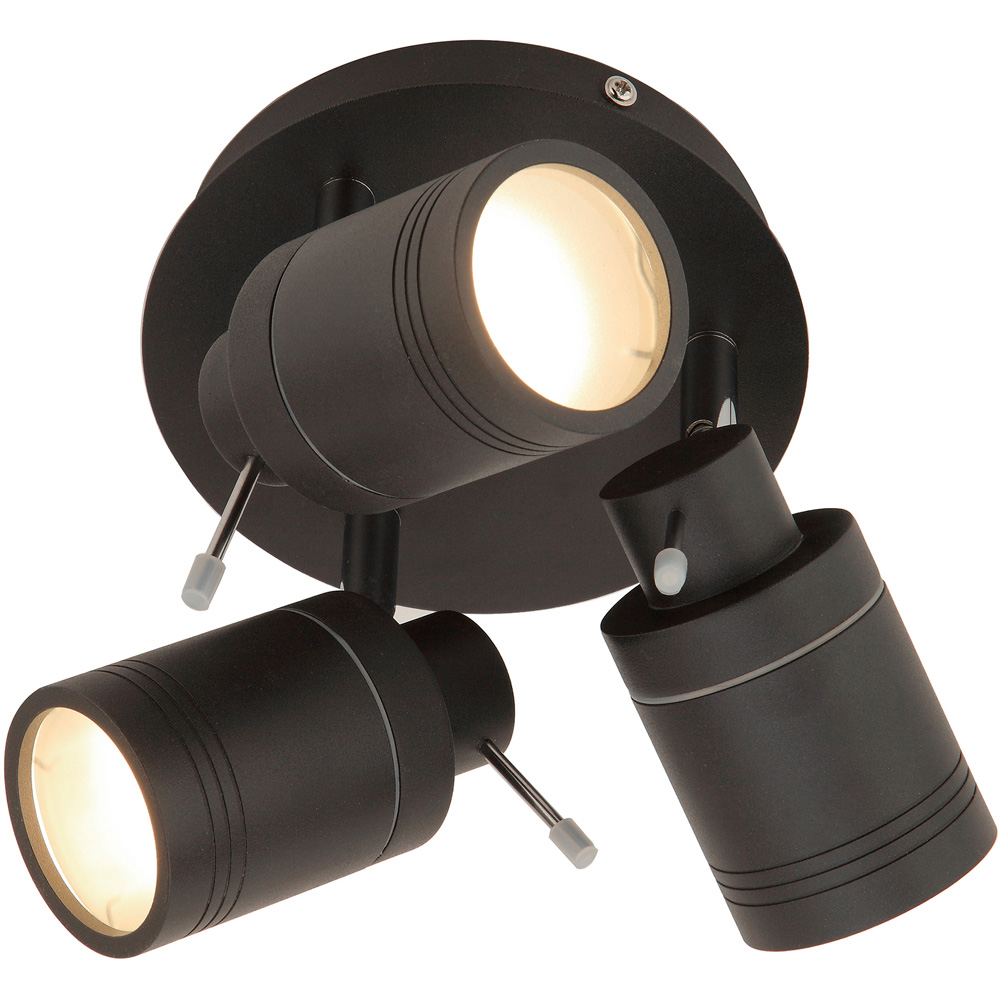 Spa Ramona Black 3 Spot IP44 Light Plate Image 3