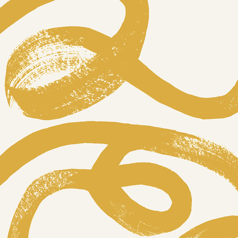 Holden Decor Squiggle Ochre White Wallpaper Image 3