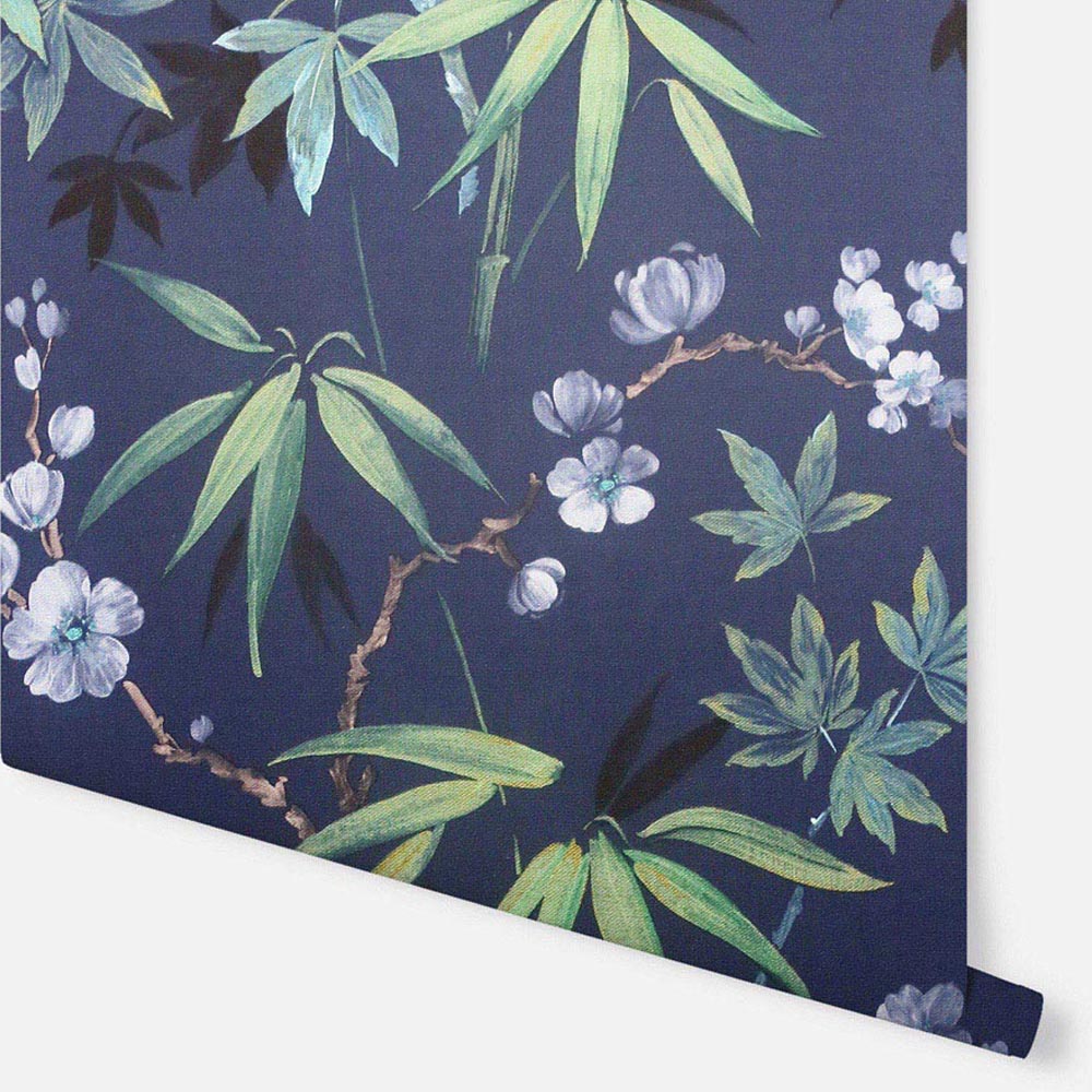 Arthouse Jasmine Garden Navy Wallpaper Image 3