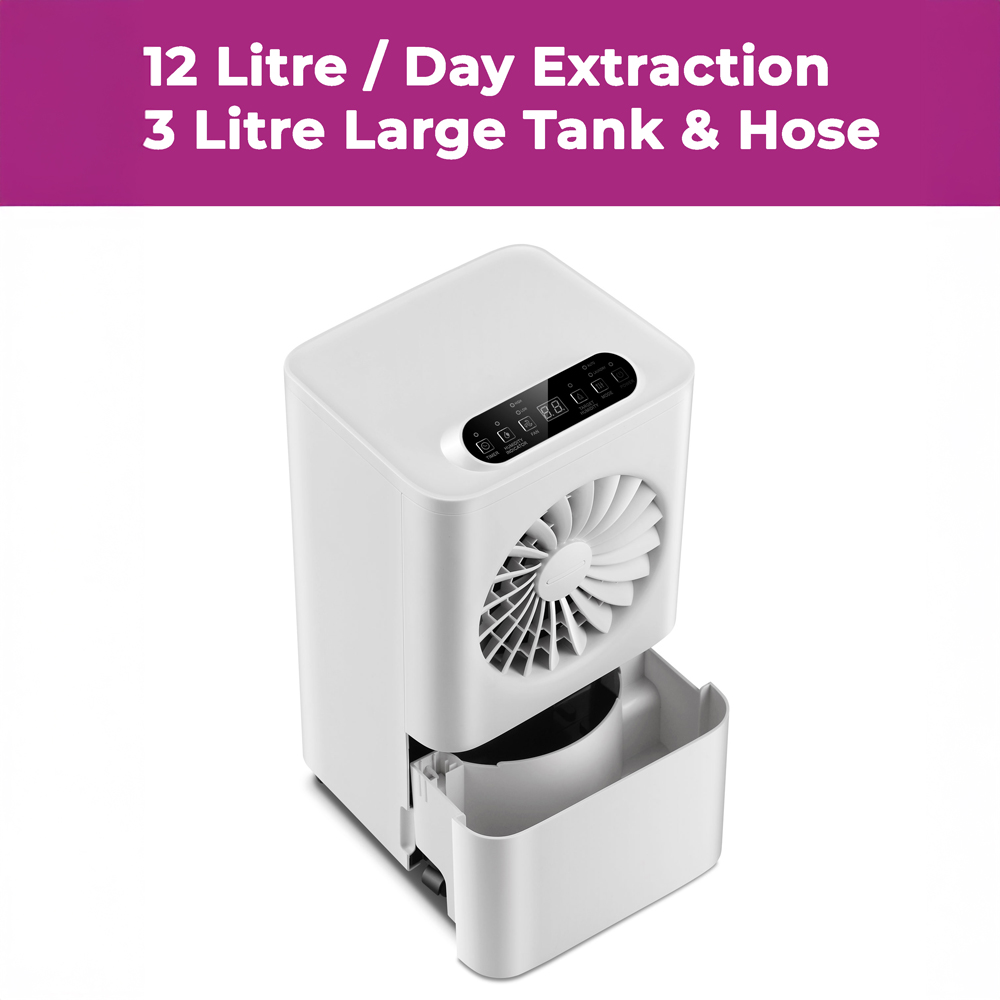 Neo White LED Digital Display Dehumidifier 12L Image 9