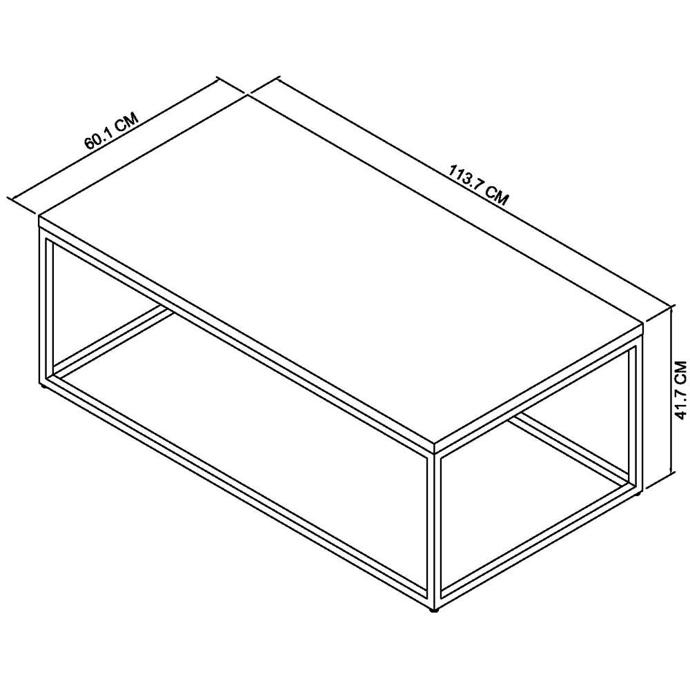 Bentley Designs Renzo Zinc and Dark Grey Coffee Table Image 6