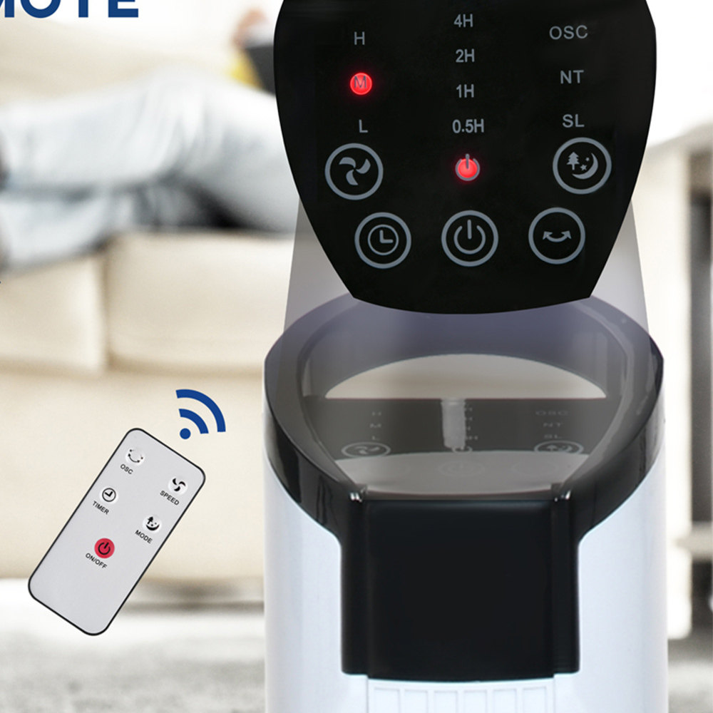 HOMCOM White and Black Tower Fan 31 inch Image 5