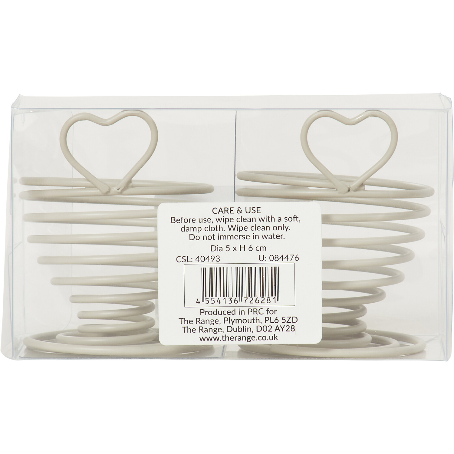 Set of 2 Hearts Egg Cups - Cream Image 4