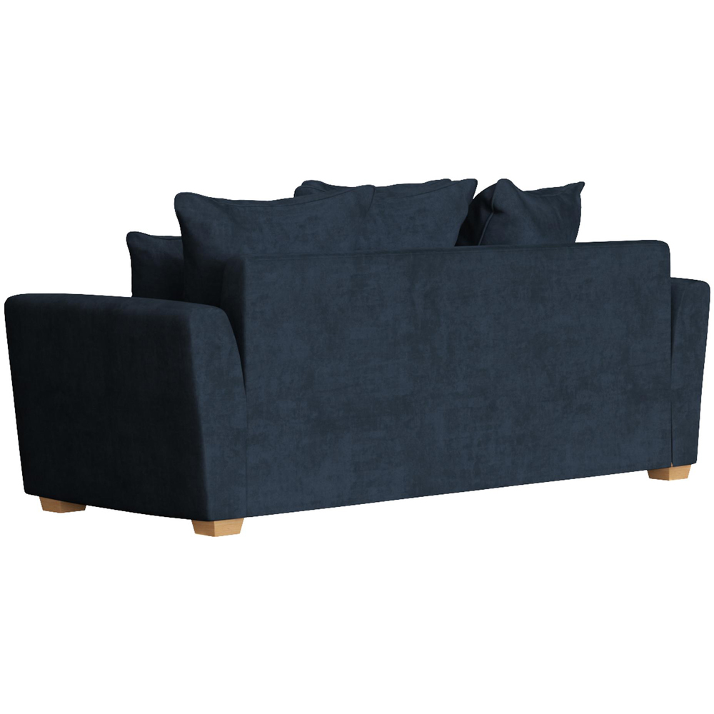 Wendleberry 5 Seater Royal Blue Plush Velvet Scatter Back Sofa Set Image 4