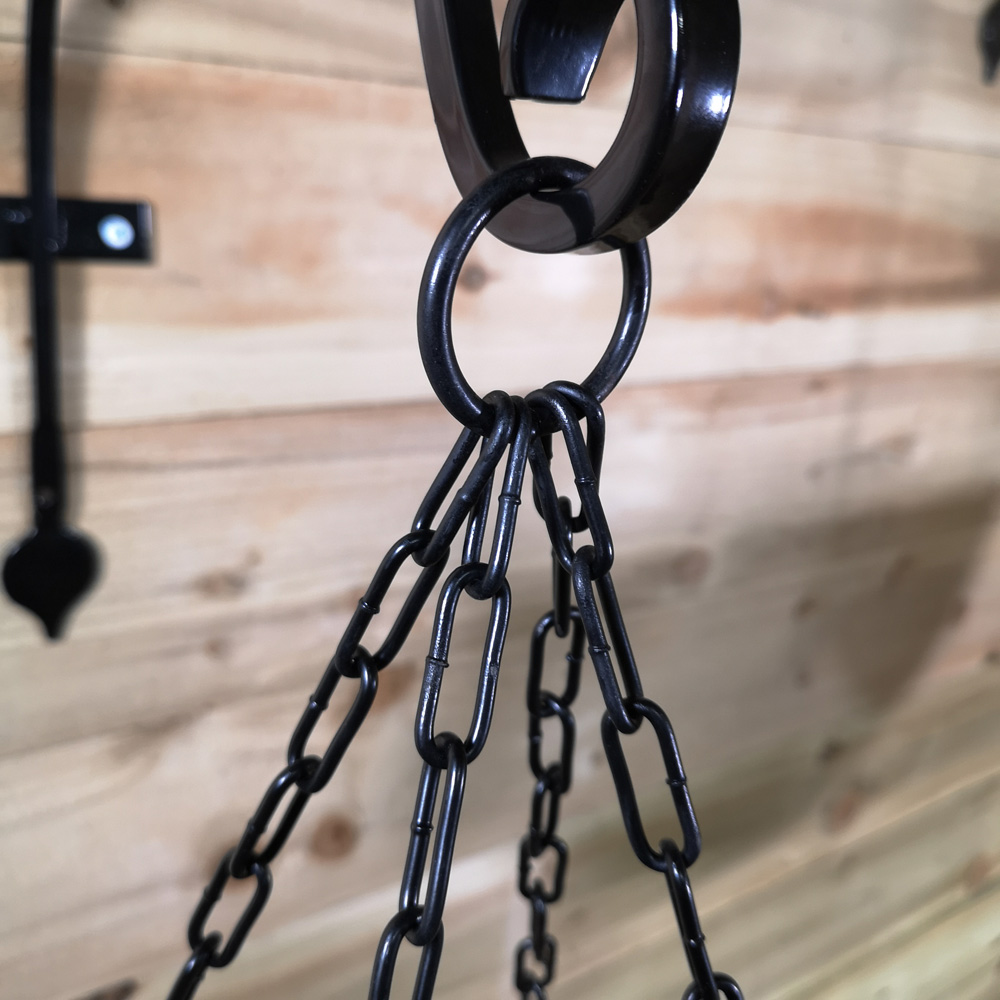 Samuel Alexander Black Heavy Duty Steel Twisted Bar Hanging Basket 40cm Image 4
