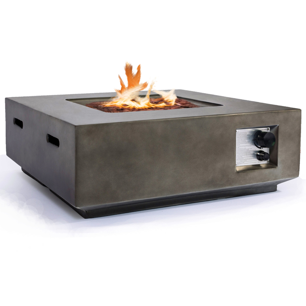 MDA Designs Loki Dark Stone Propane Outdoor Firepit Image 3