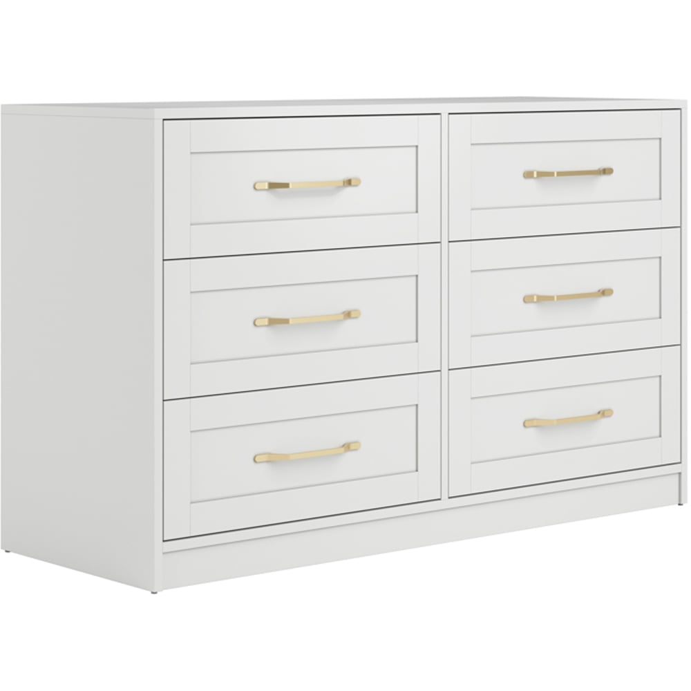 Austen 6 Drawer White Chest of Drawers Image 2