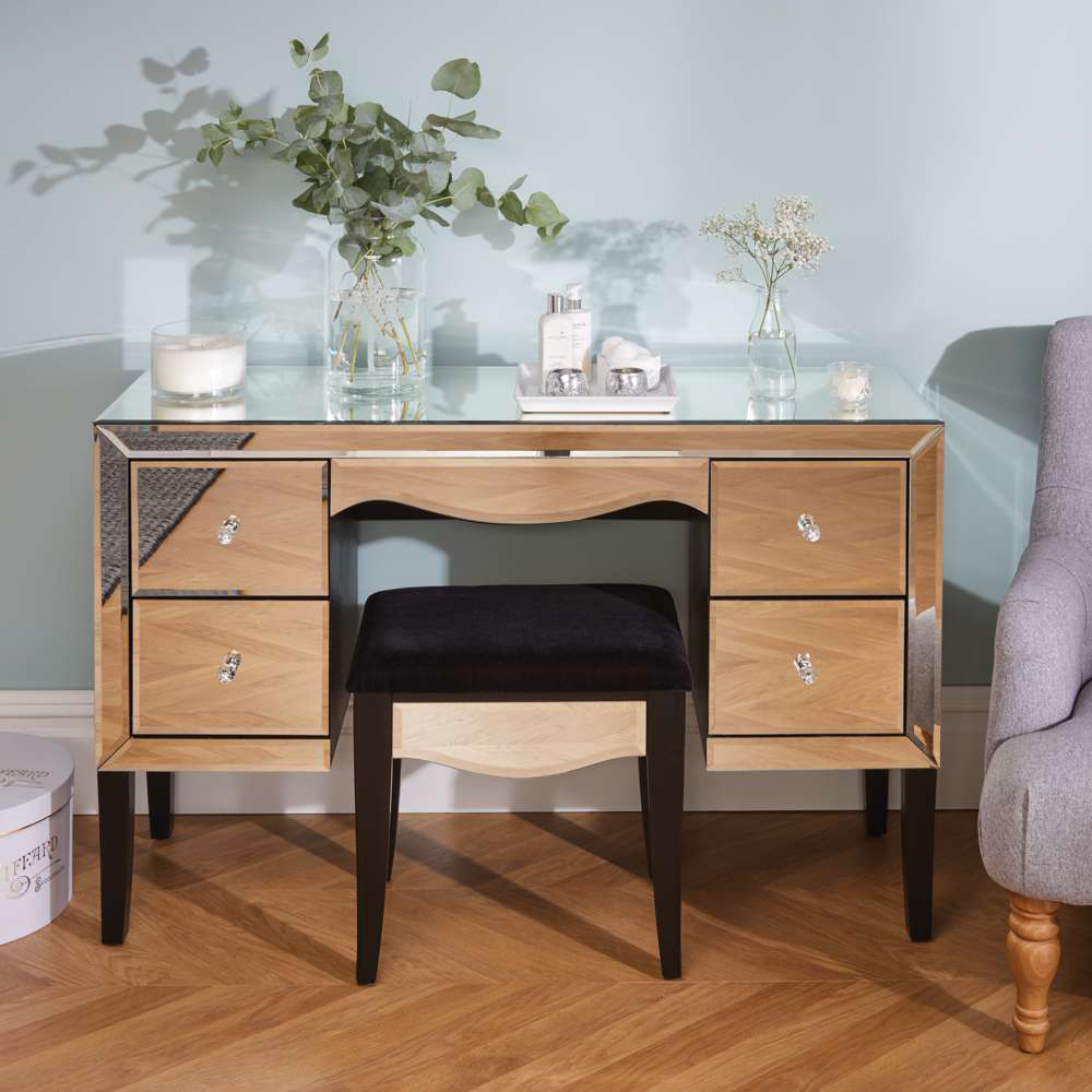 Birlea Palermo 4 Drawer Mirrored Dressing Table Image 7