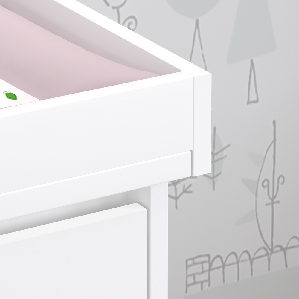 Kudl 3 Drawer White Baby Changing Table Image 6