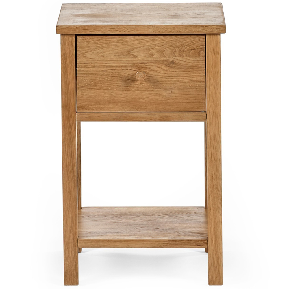Julian Bowen Coxmoor Single Shelf Single Drawer Oak Bedside Table Image 3