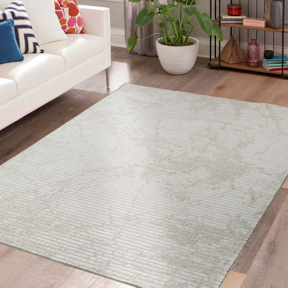 Desire Rugs Perla Grey Modern Abstract Linear Molten Design Rug 60 x 220cm Image 5