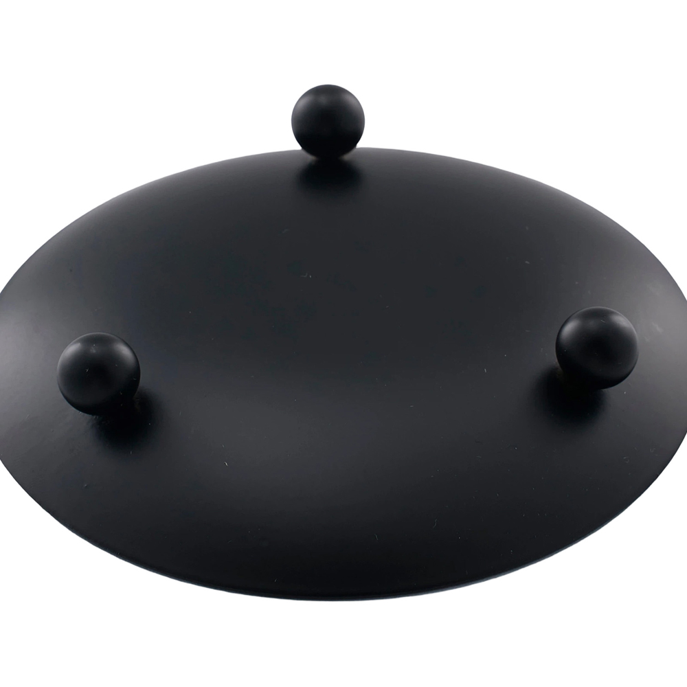 Living and Home Black Iron Round Candle Holder Set of 4 Image 3