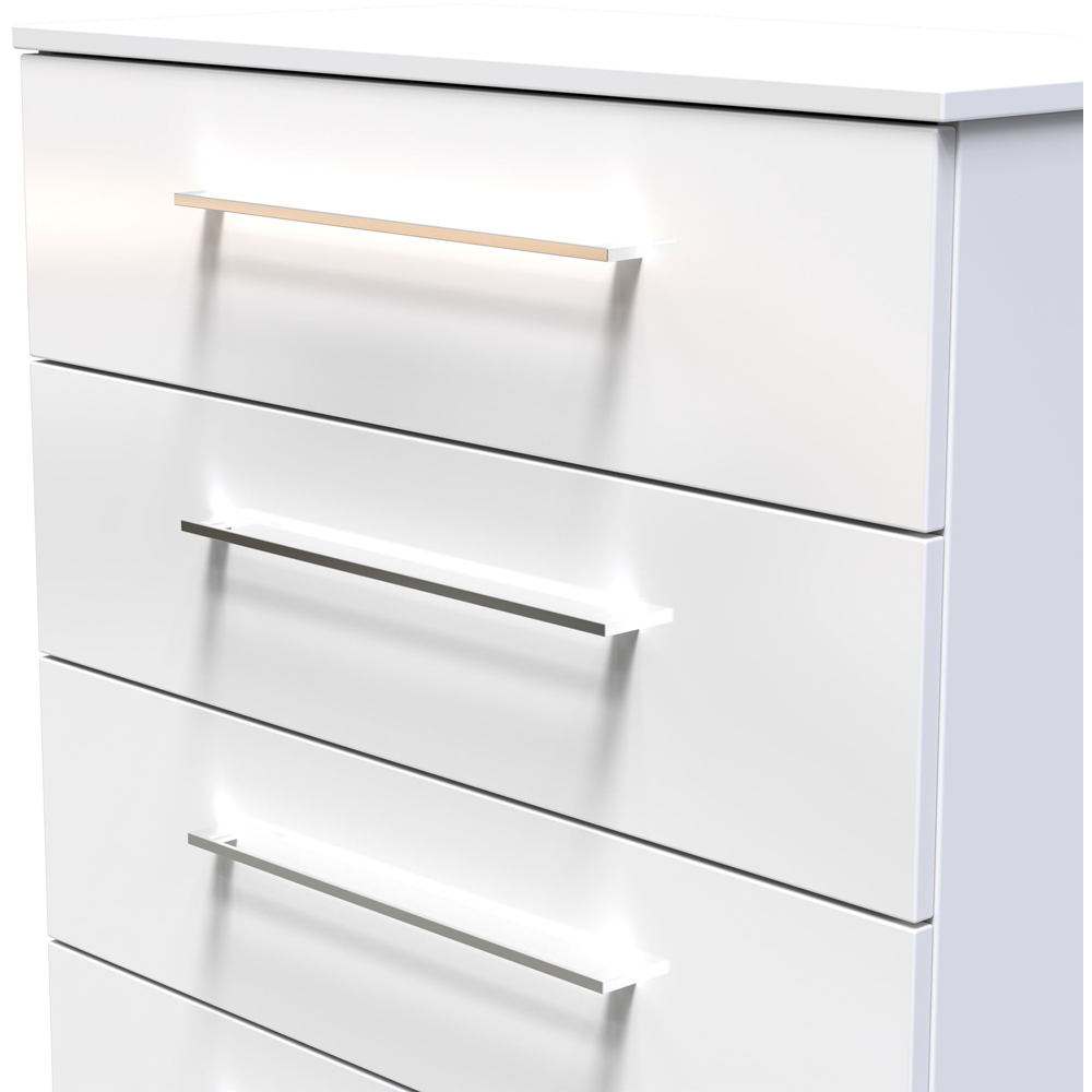 Crowndale Worcester 5 Drawer White Chest Ready Assembled Image 5