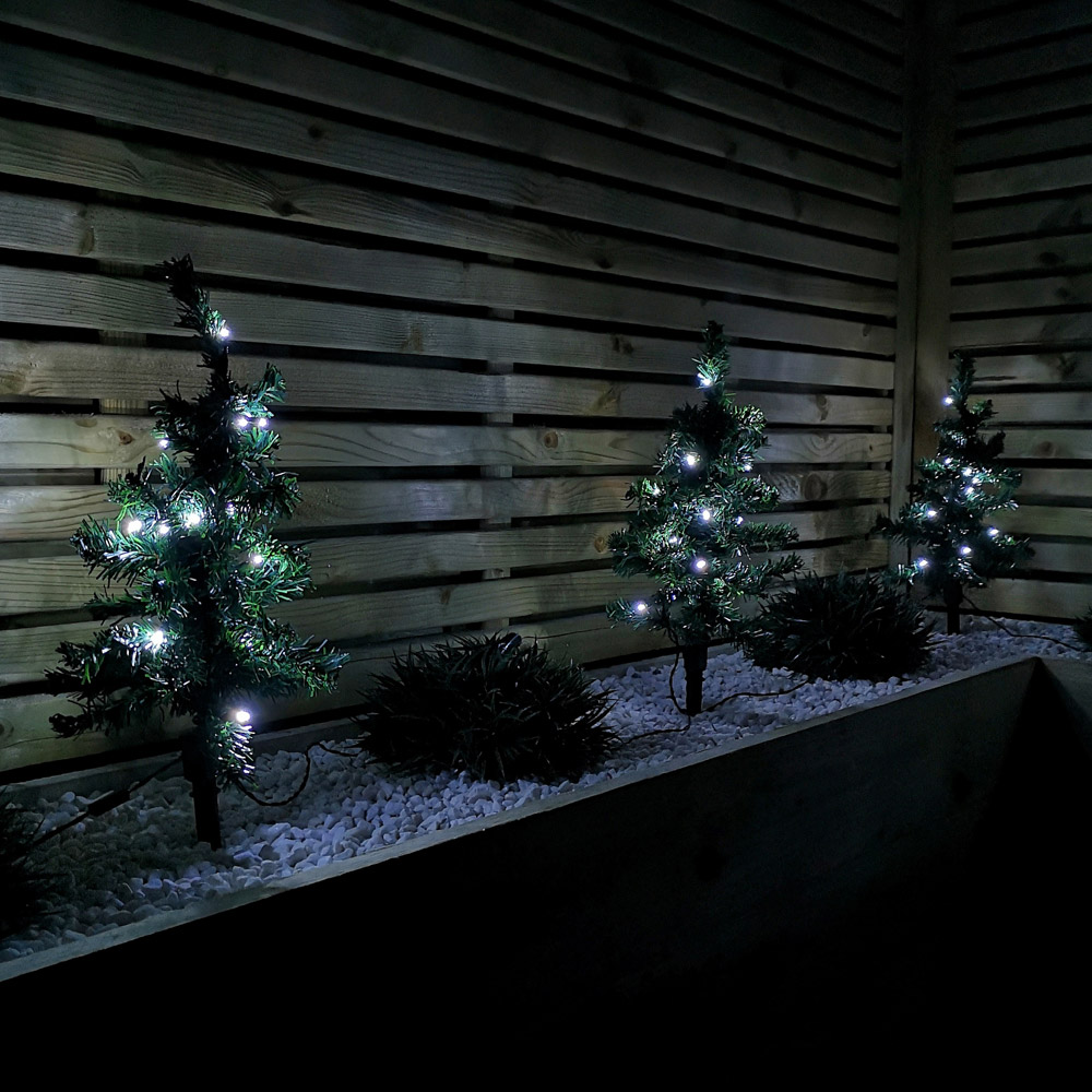 Samuel Alexander 6 Piece 15 White LED Green Tree Christmas Path Light 5m Image 8