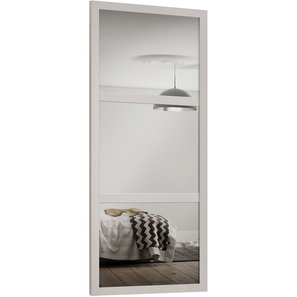 Spacepro Shaker 3 Panel Cashmere Frame Mirror Sliding Door 2220 x 914mm Image 1
