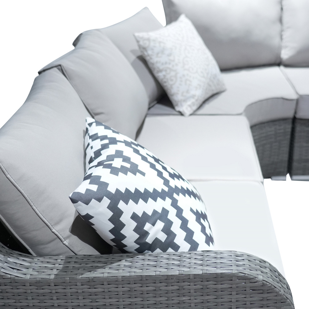 RayGar Valletta 7 Seater Rattan Garden Corner Lounge Set Image 4