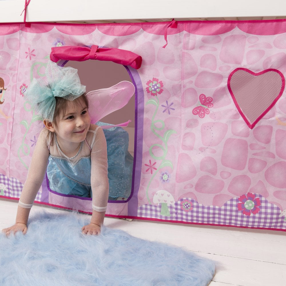 Noa and Nani Moro White Mid Sleeper Bed with Slide and Fairies Tent Image 4