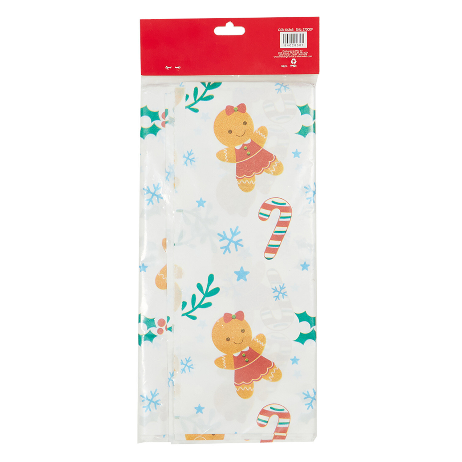 Gingerbread Paper Table Cover - White Image 2