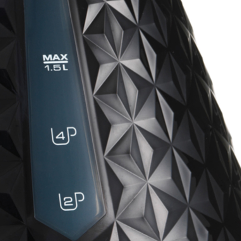 Morphy Richards Vector 108131 Black 1.5L Pyramid Kettle Image 3