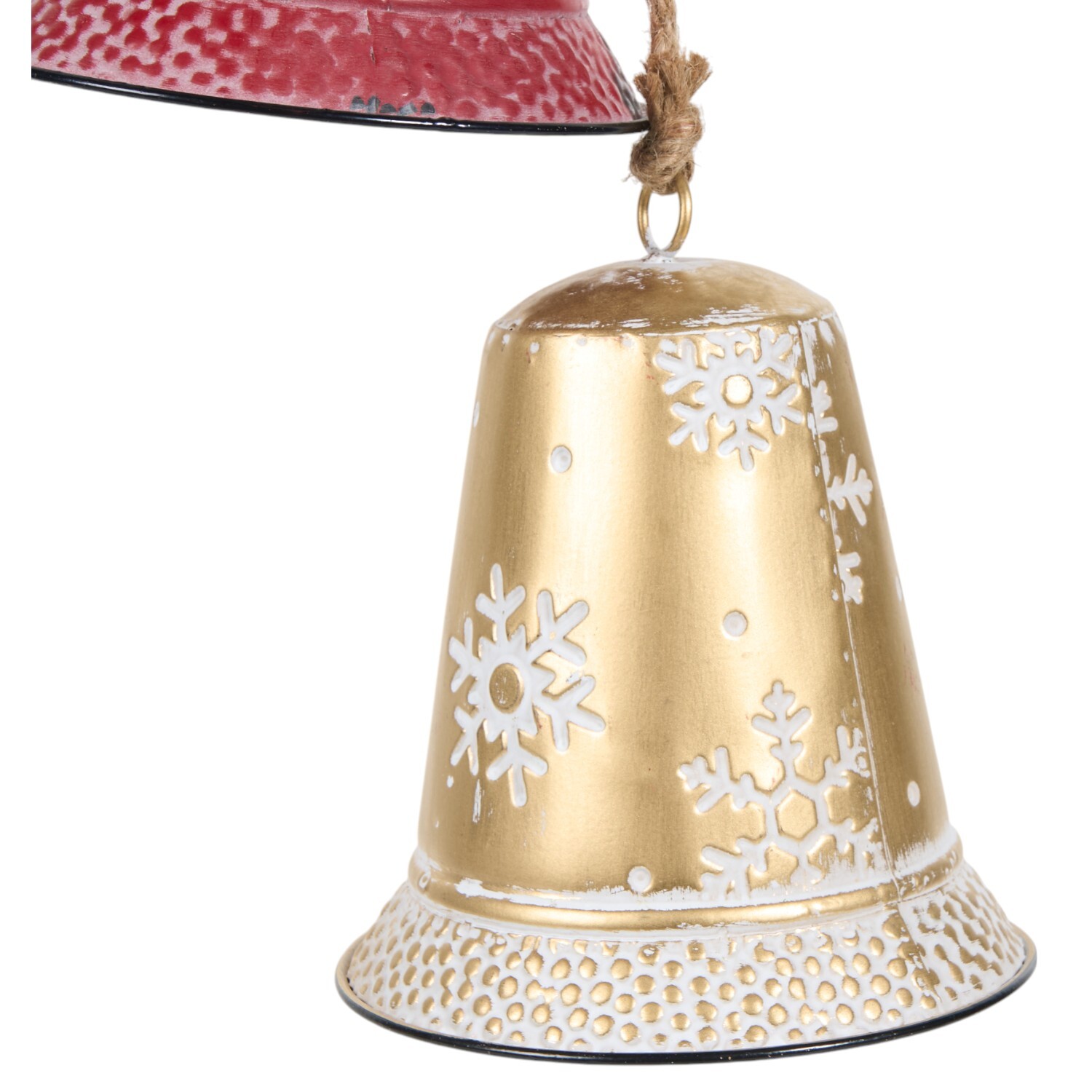 Hanging Bells Decoration Red, Green and Gold Image 5