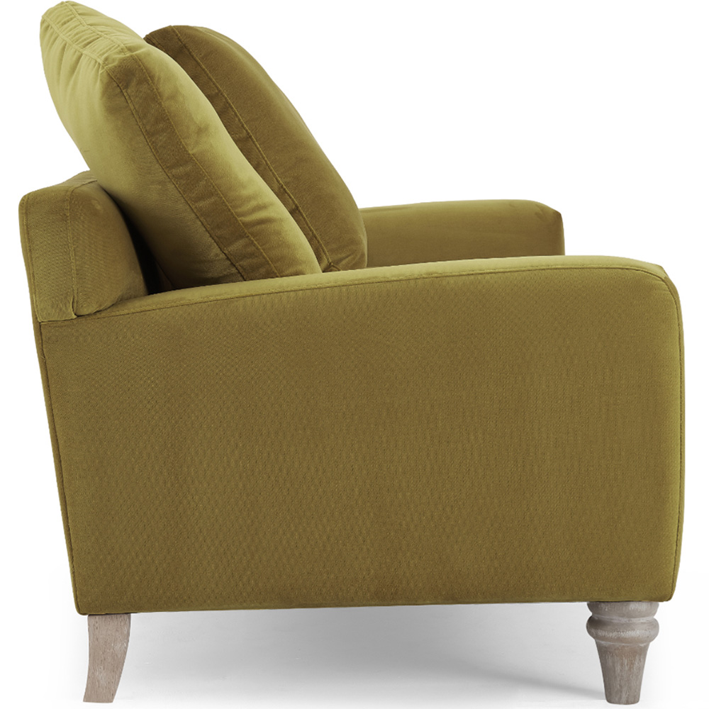 Home Detail Covent 2 Seater Olive Green Velvet Sofa Image 4