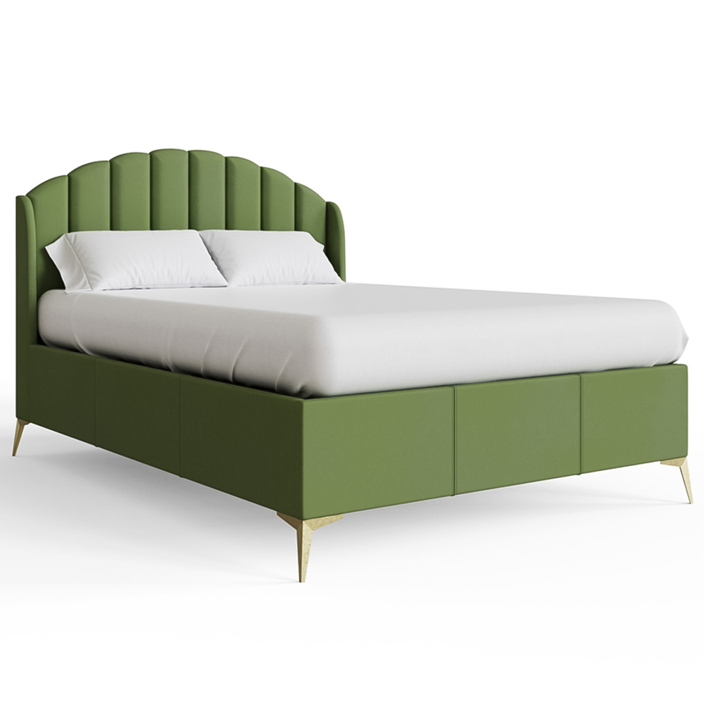 GFW Pettine King Size Green End Lift Ottoman Bed Image 2