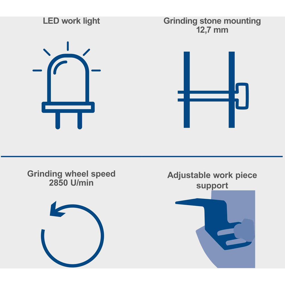 Scheppach BGS700 Combi Grinder and Belt Sander with LED Light 370W Image 4