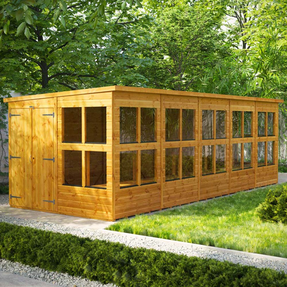 Power 20 x 8ft Pent Double Door Potting Shed Image 2