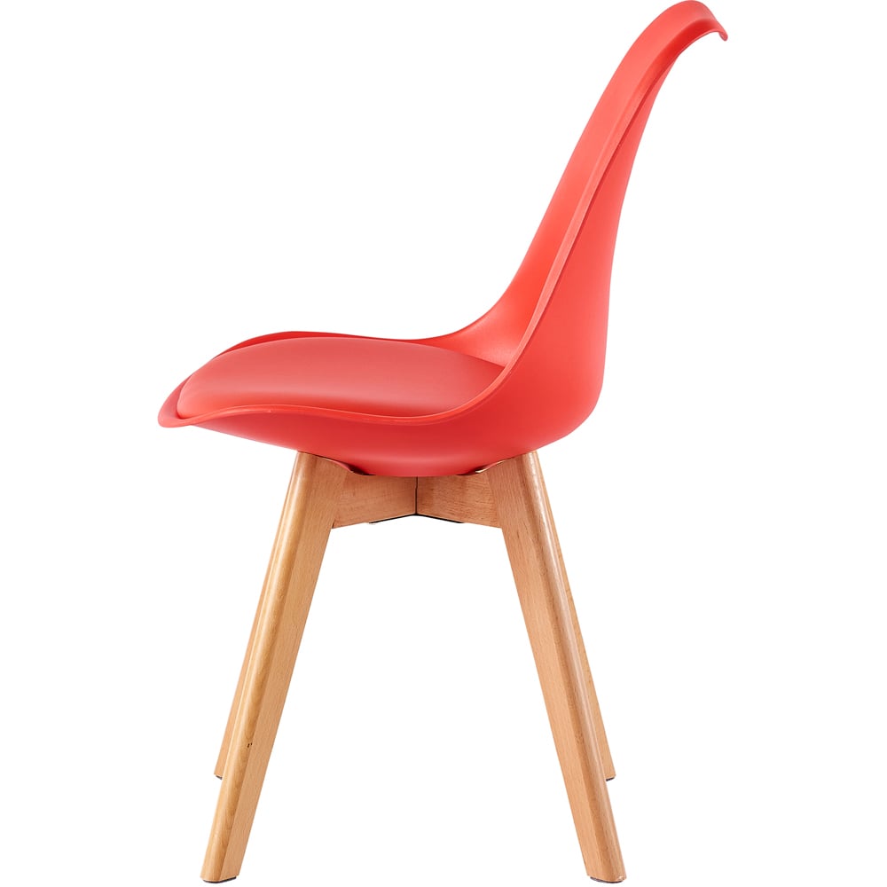 Eva Set of 6 Red Padded Dining Chairs Image 4