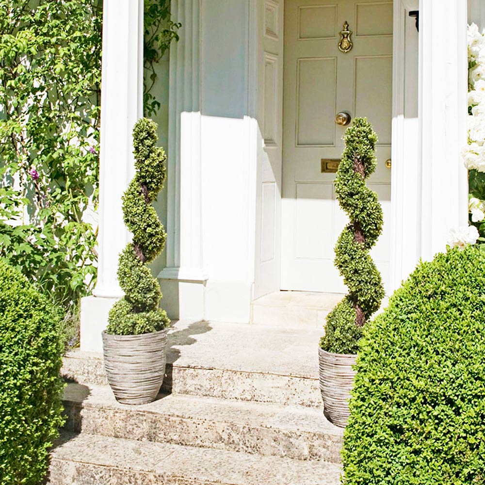 GreenBrokers Artificial Spiral Boxwood Topiary Tree 120cm 2 Pack Image 2