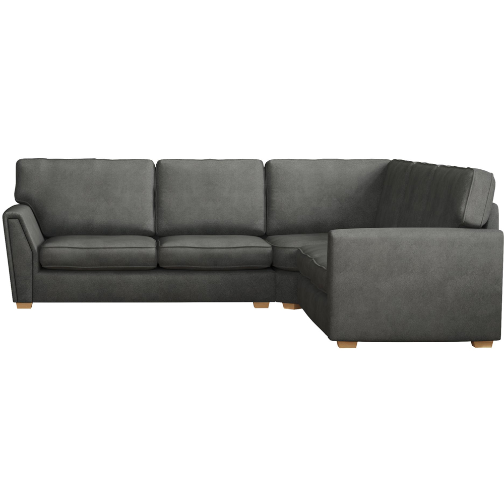 Wendleberry 4 Seater Steel Plush Velvet Fixed Back Corner Sofa Image 3